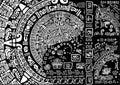 Original design for Maya calendar theme. Images of characters of ancient American Indians.The Aztecs, Mayans, Incas. Mayan calenda Royalty Free Stock Photo